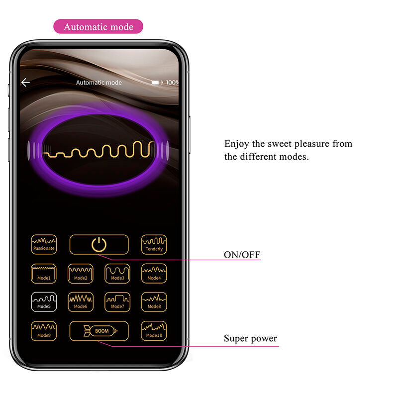 PRETTY LOVE - APP-CONTROLLED KLAY DEEP EGG VIBRATOR PURPLE