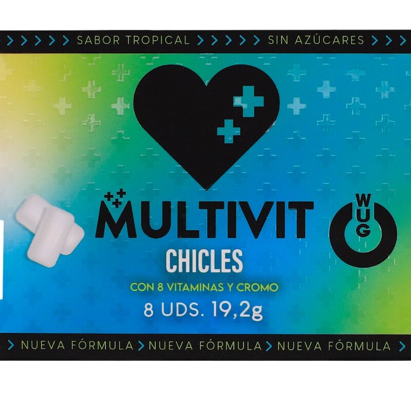 WUG Multivit - The functional chewing gum that strengthens your immune defenses daily. 8-unit pack