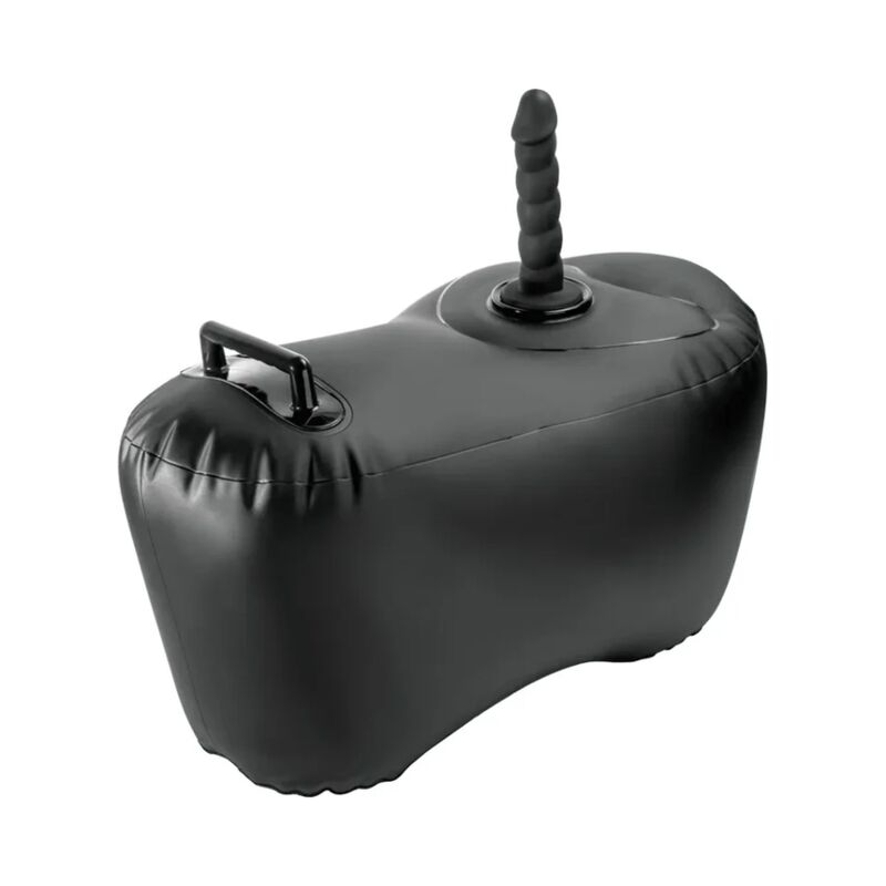 FETISH FANTASY SERIES - BODY DOCK INFLATABLE SEAT WITH 69.2 CM BLACK DILDO