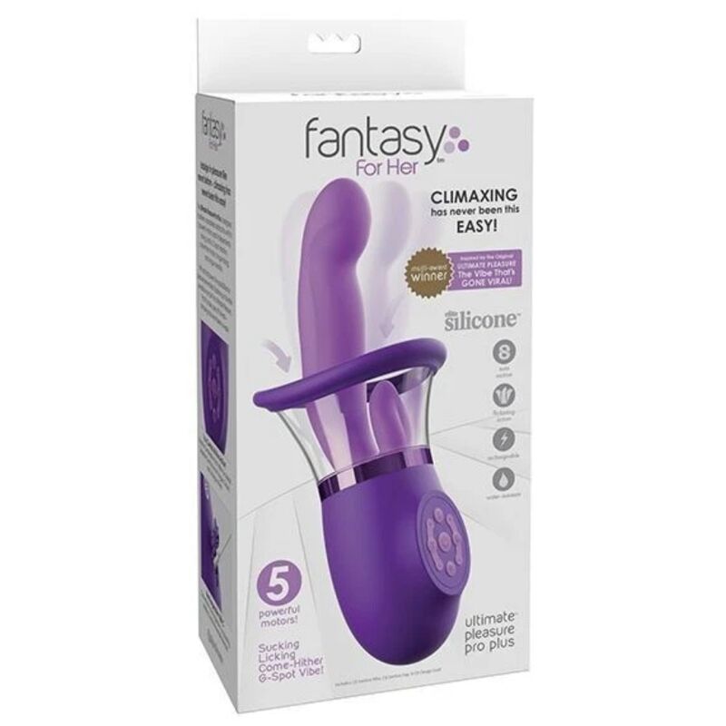 FANTASY FOR HER - RABBIT VIBRATOR PRO PLUS ULTIMATE PLEASURE PURPLE 8 INCHES