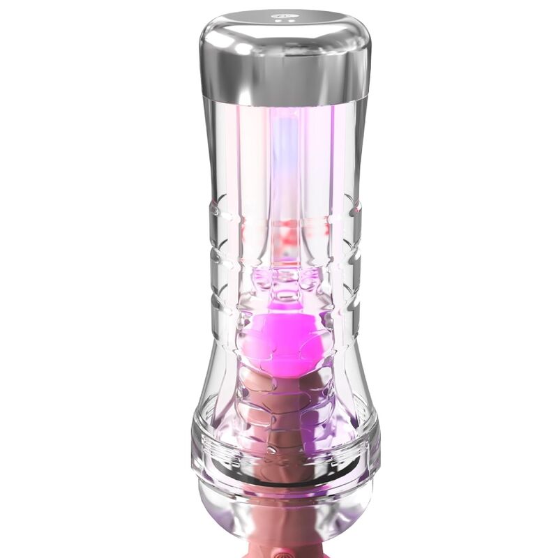 PDX ELITE - VIEWTUBE XXL TRANSPARENT LED STROKER 27.3 CM