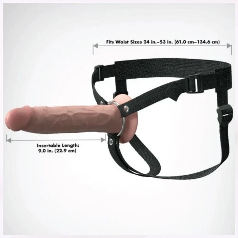 FANTASY X-TENSIONS - ELITE REALISTIC HOLLOW STRAP-ON 9.5 IN.