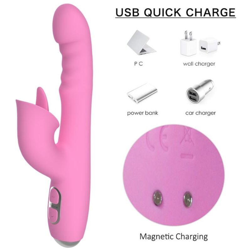 NALONE - T-MAY MAGIC WAND RABBIT VIBRATOR PINK
