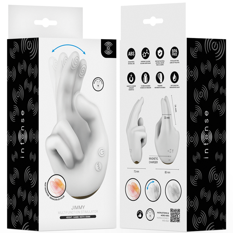 INTENSE - JIMMY MULTIFUNCTION HAND-SHAPED STIMULATOR WITH VIBRATION AND HEAT
