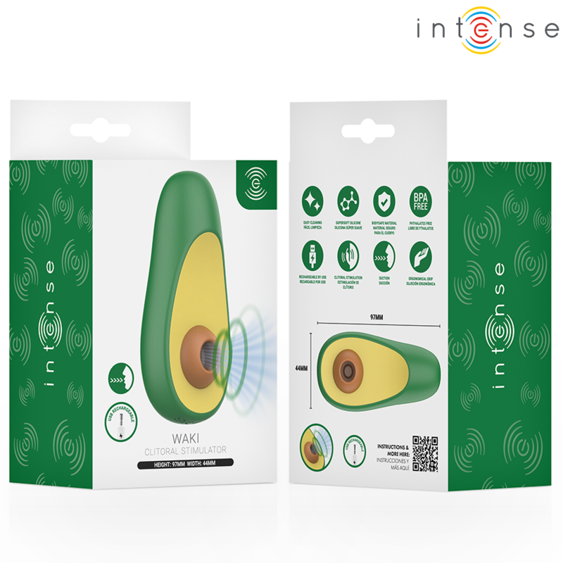 INTENSE - WAKI CLITORAL SUCTION STIMULATOR AVOCADO