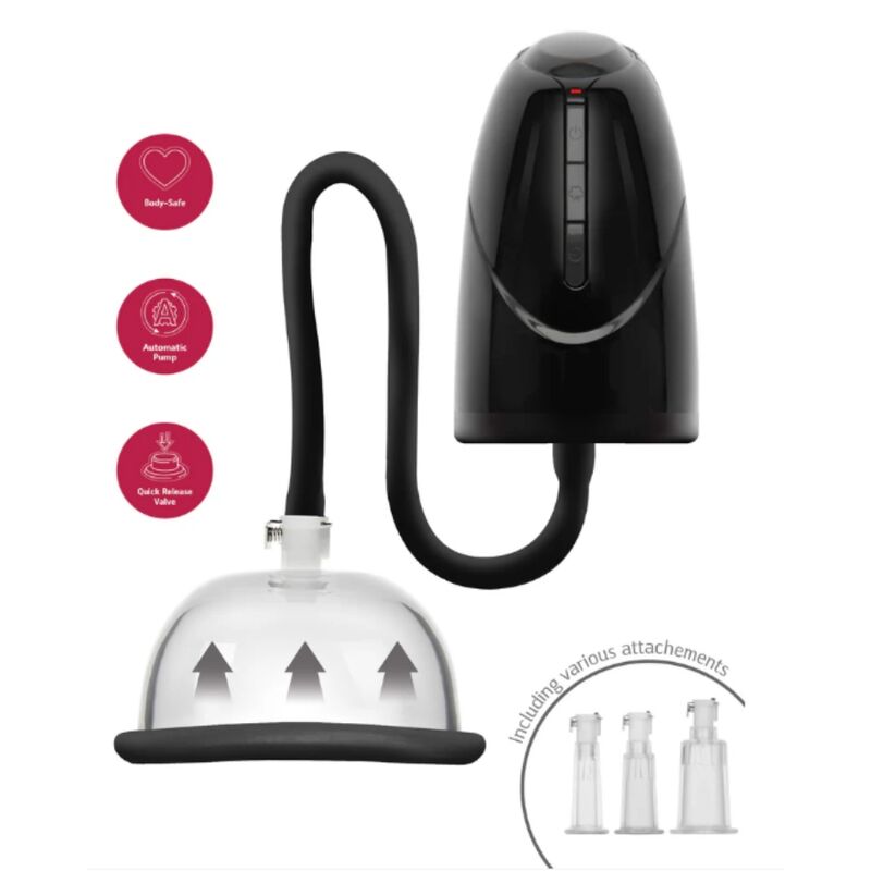 SHE.E.O - AUTOMATIC VAGINA AND CLITORIS VACUUM PUMP BLACK