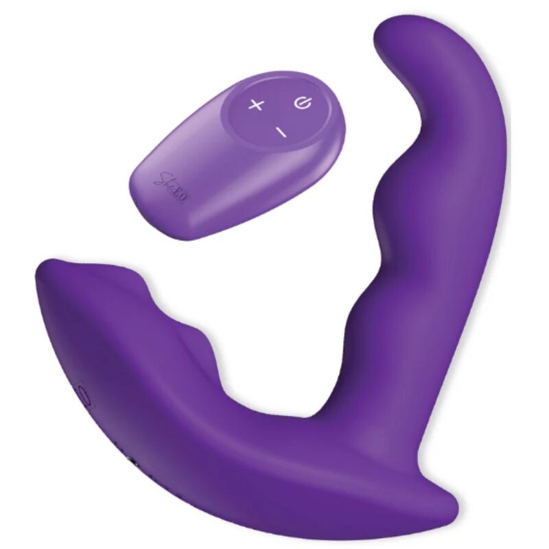 SHE.E.O - ROTATING VIBRATING ANAL STIMULATOR WITH REMOTE CONTROL PURPLE
