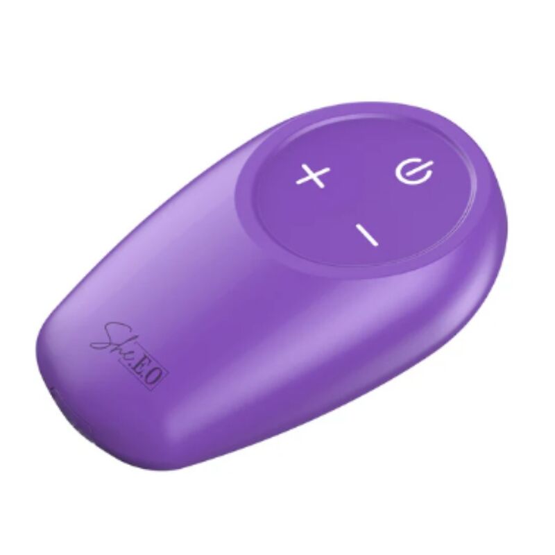 SHE.E.O - ROTATING VIBRATING ANAL STIMULATOR WITH REMOTE CONTROL PURPLE