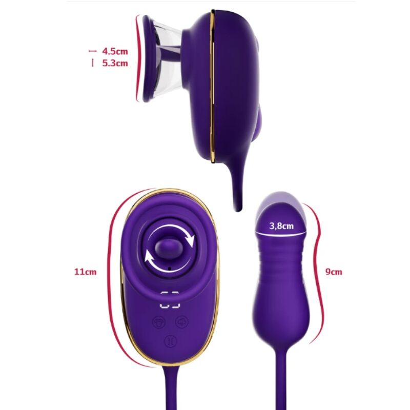 SHE.E.O - CLITORAL SUCTION WITH LICKING EFFECT AND VIOLET ANAL STIMULATOR