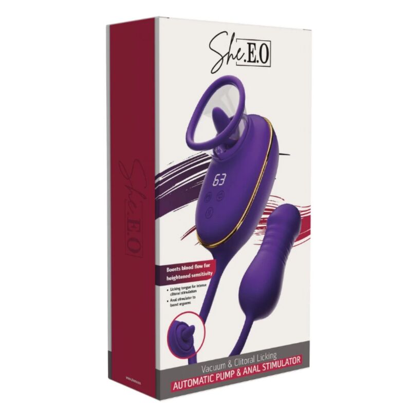 SHE.E.O - CLITORAL SUCTION WITH LICKING EFFECT AND VIOLET ANAL STIMULATOR
