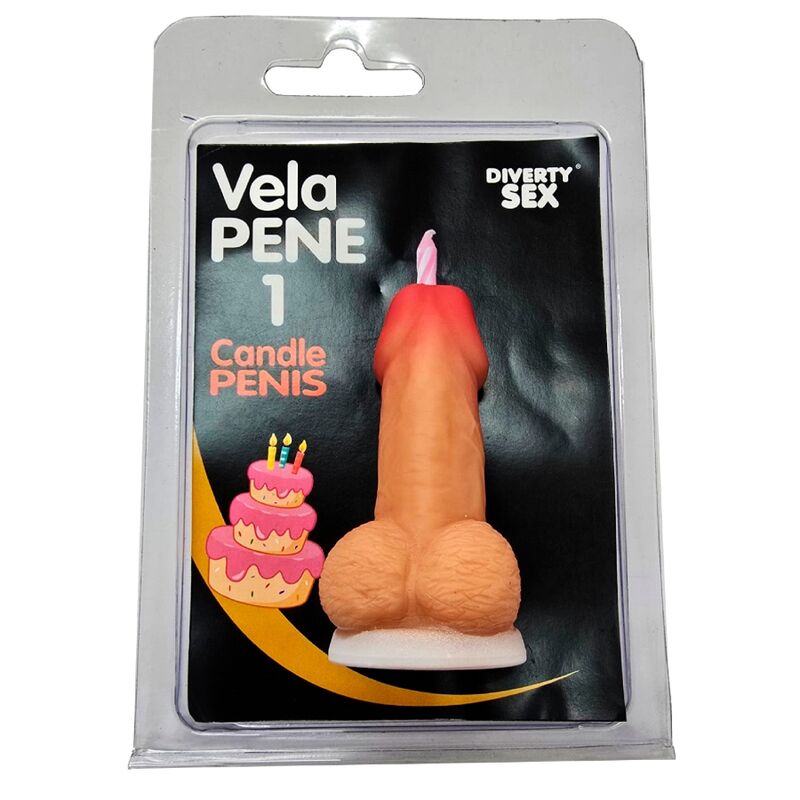 DIABLO PICANTE - NUMBER 1 SHAPED PENIS CANDLE FLESH COLOR