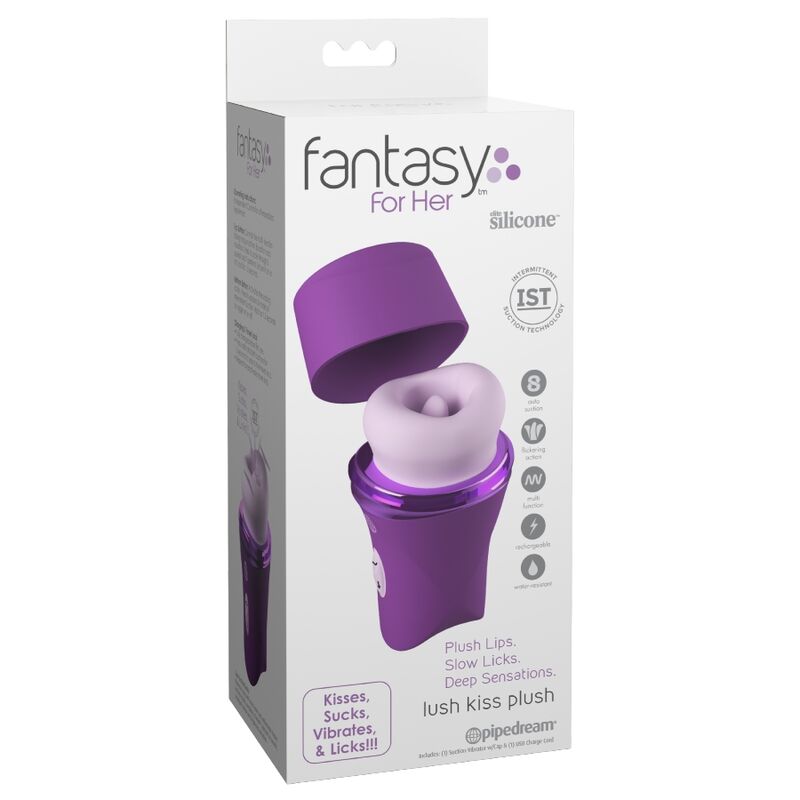 FANTASY FOR HER - LUSH KISS PURPLE SUCKING AND CLITORAL LICKING PLUSH TOY
