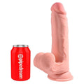 KING COCK PLUS - GODEMICHET RÉALISTE TRIPLE DENSITÉ AVEC TESTICULES MOBILES 23 CM CHAIR