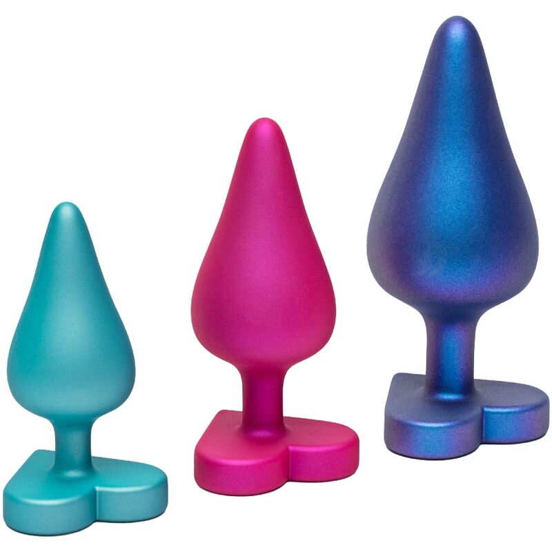 ROMP - LUSTER ANAL TRAINING KIT S/M/L SIZES WITH HEART-SHAPED BASE