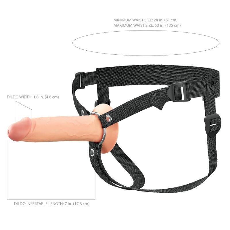 FANTASY X-TENSIONS ELITE - STRAP-ON EN SILICONE CREUX DE 20,3 CM