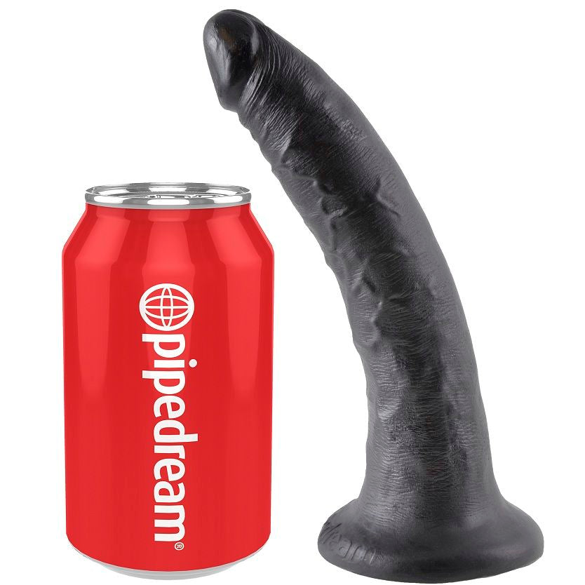 KING COCK - BLACK DILDO 17.8 CM