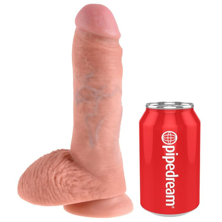 KING COCK - 8 INCH PENIS WITH BALLS 20.3 CM
