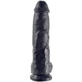 KING COCK - BLACK BALLS DILDO 25.4 CM