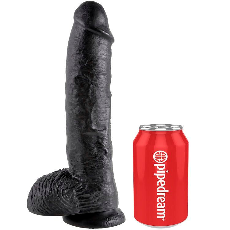 KING COCK - BLACK BALLS DILDO 25.4 CM