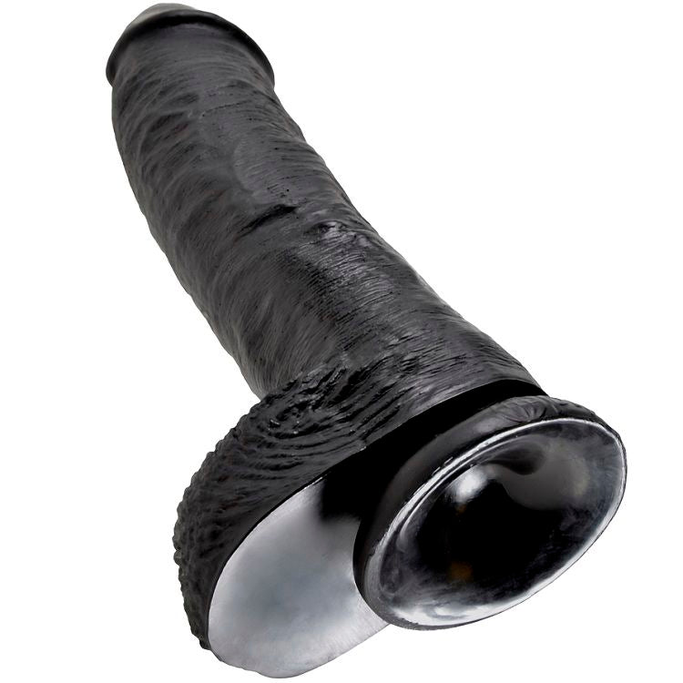 KING COCK - BLACK BALLS DILDO 25.4 CM