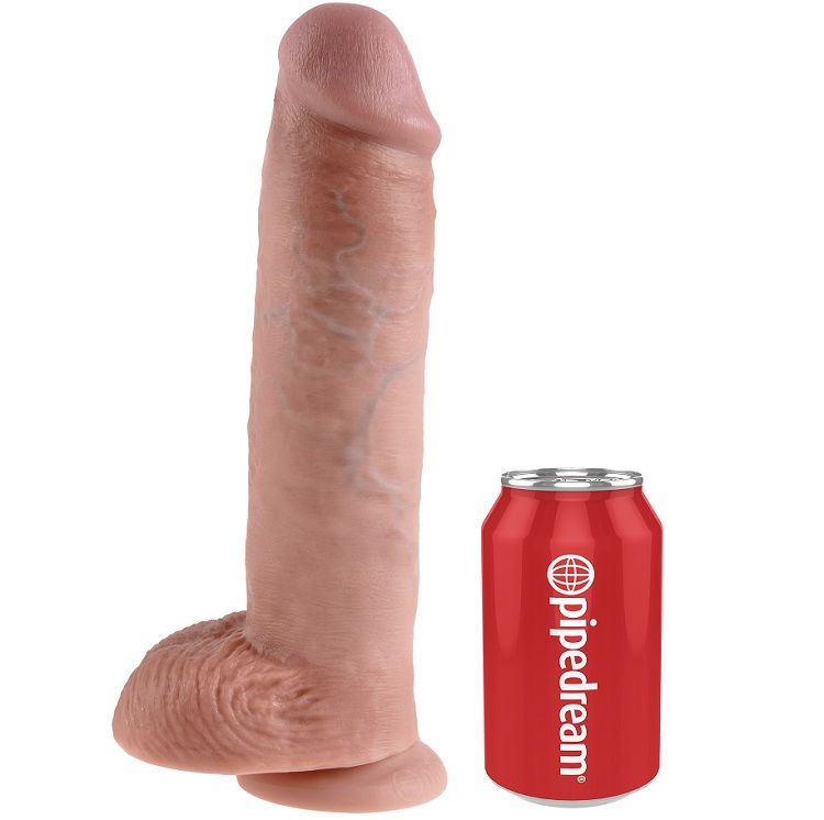KING COCK - 11 DILDO WITH BALLS 28 CM