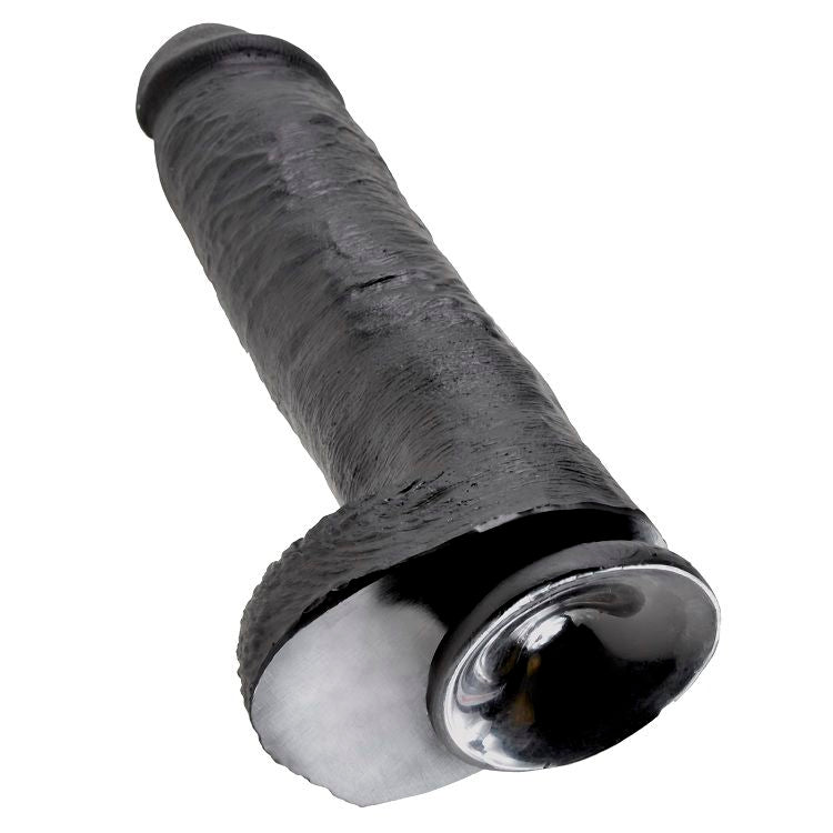 KING COCK - BLACK BALL DILDO 28 CM