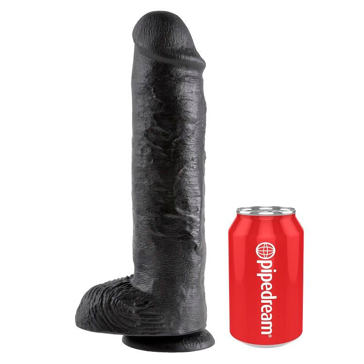 KING COCK - BLACK BALL DILDO 28 CM