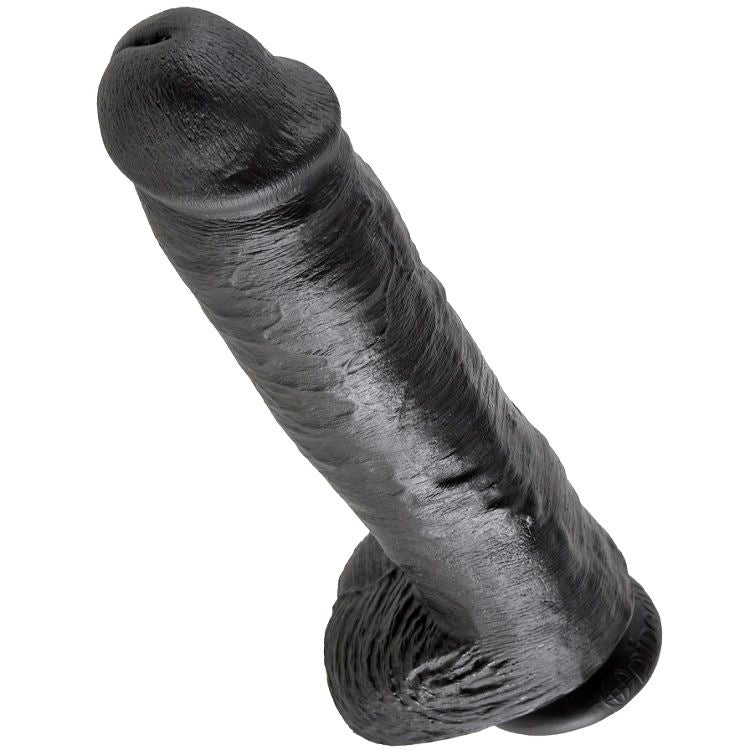 KING COCK - BLACK BALL DILDO 28 CM