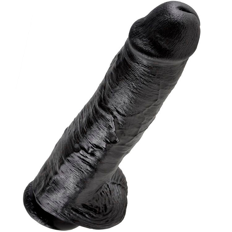 KING COCK - BLACK BALL DILDO 28 CM