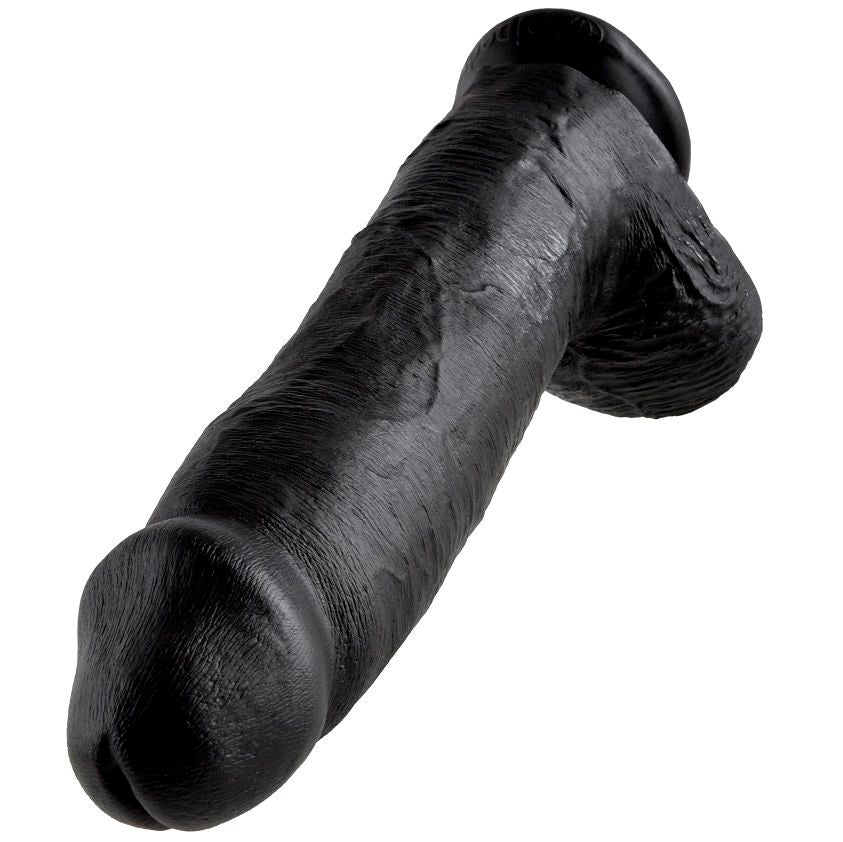 KING COCK - BLACK BALLS DILDO 12 IN.