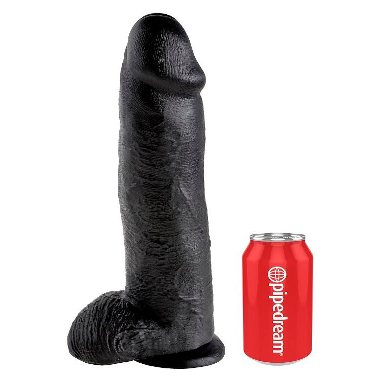 KING COCK - BLACK BALLS DILDO 12 IN.