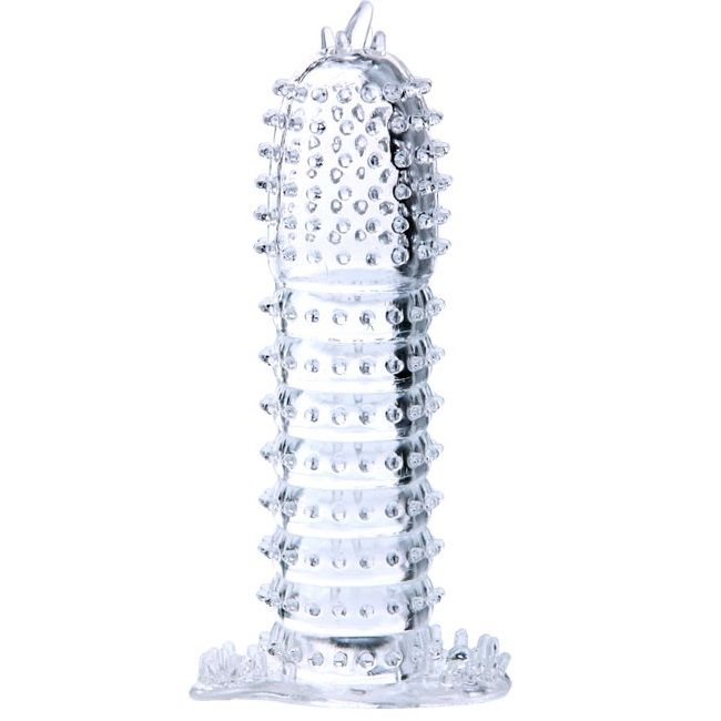 BAILE - PENIS SLEEVE WITH TRANSPARENT STIMULATING DOTS 14 CM