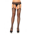 LEG AVENUE - FISHNET STOCKINGS WITH NON-ADHESIVE TOP