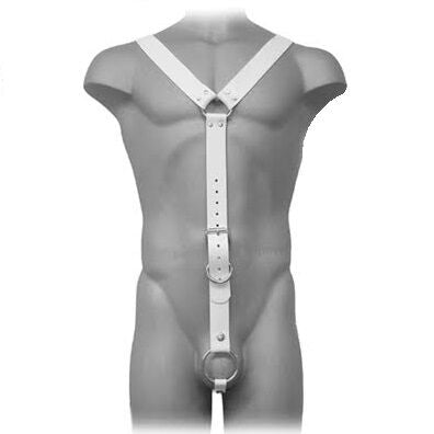 MEN'S WHITE LEATHER HARNESS