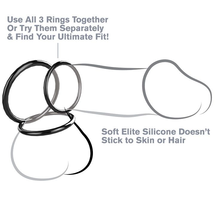 FANTASY C-RINGZ - SILICONE 3 RINGS STAMINA SET