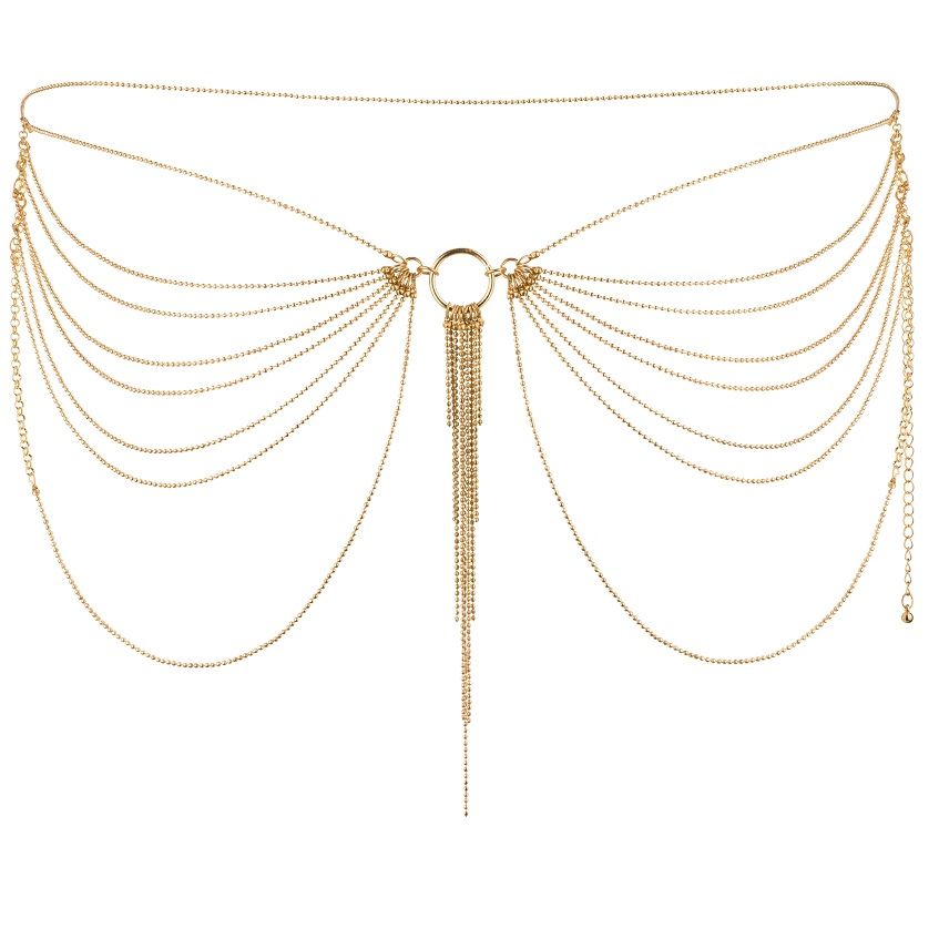 JEWELRY - MAGNIFICENT GOLD-TONE METAL CHAIN JEWELRY FOR THE WAIST