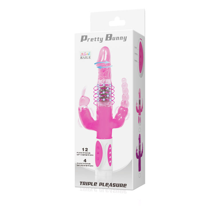 BAILE - PRETTY BUNNY TRIPLE ROTATING VIBRATOR