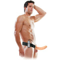 FETISH FANTASY SERIES - 7.5" HOLLOW BROWN VIBRANT STRAP-ON