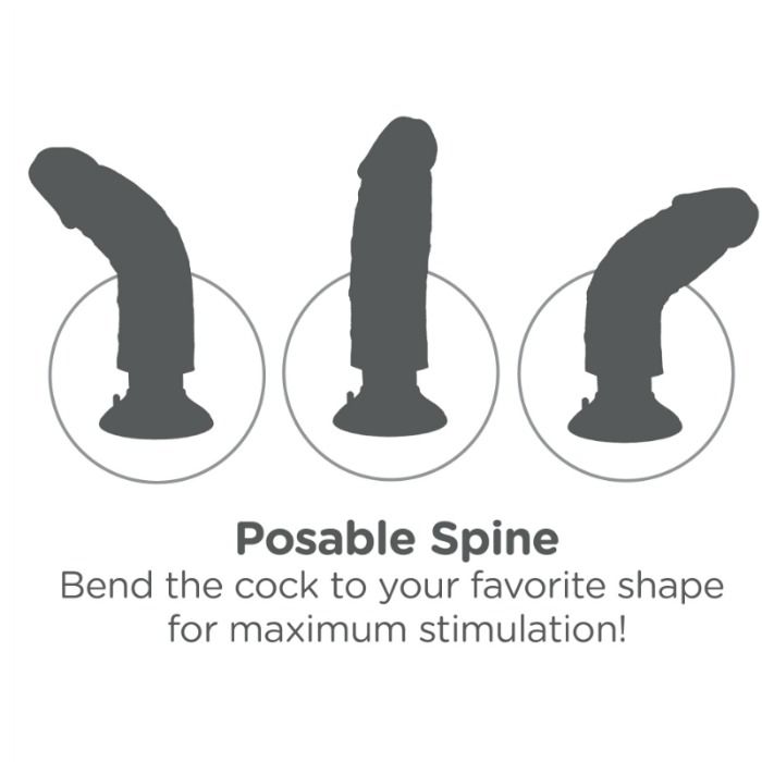 KING COCK - NATURAL 8-INCH VIBRATING DILDO