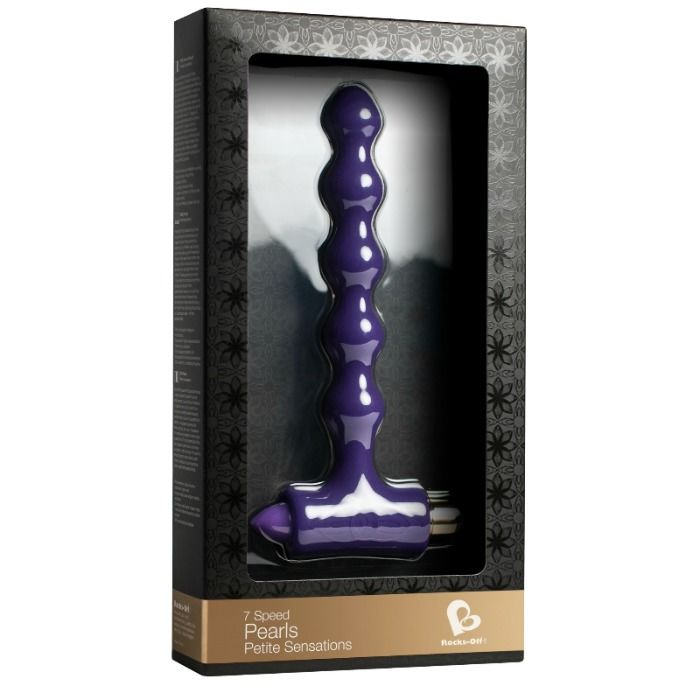 ROCKS-OFF - ANAL PLUG WITH VIBRATION AND RIBBED BEADS SMALL SENSATIONS