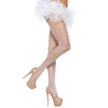 LEG AVENUE - WHITE NYLON FISHNET PANTYHOSE ONE SIZE