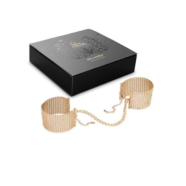 JEWELLERY - METALLIC DESIRE GOLD-PLATED METAL MESH CUFFS