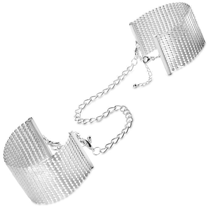 JEWELRY - METALLIC DESIRE SILVER METAL HANDCUFFS