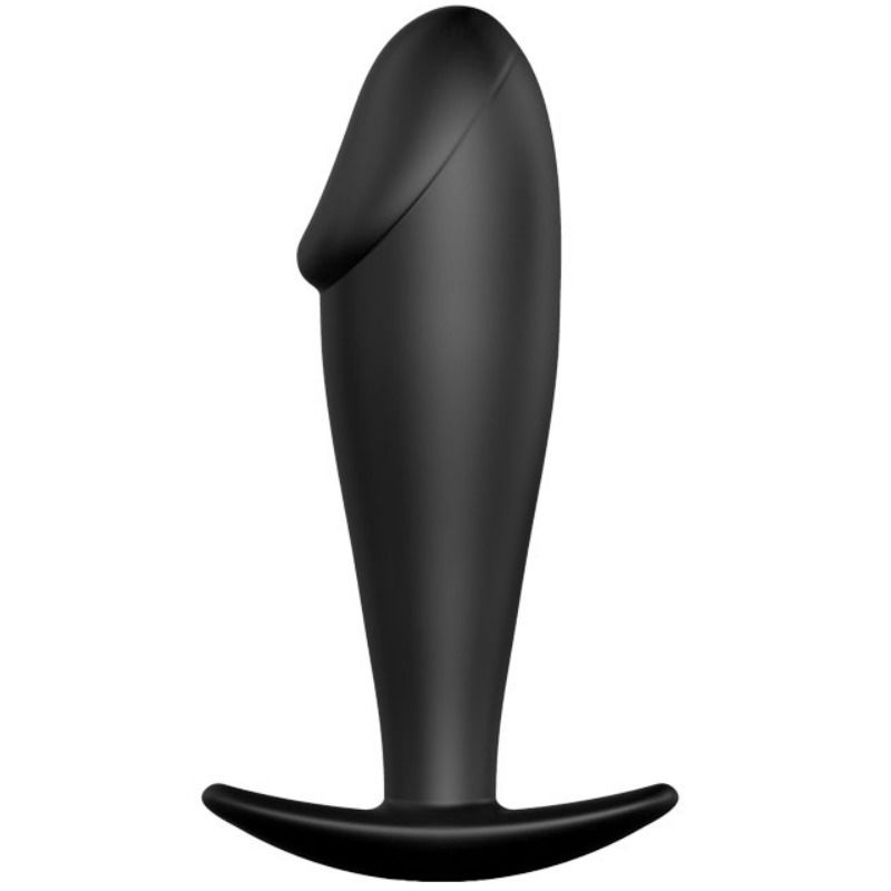 PRETTY LOVE - BLACK SILICONE PENIS-SHAPED ANAL PLUG