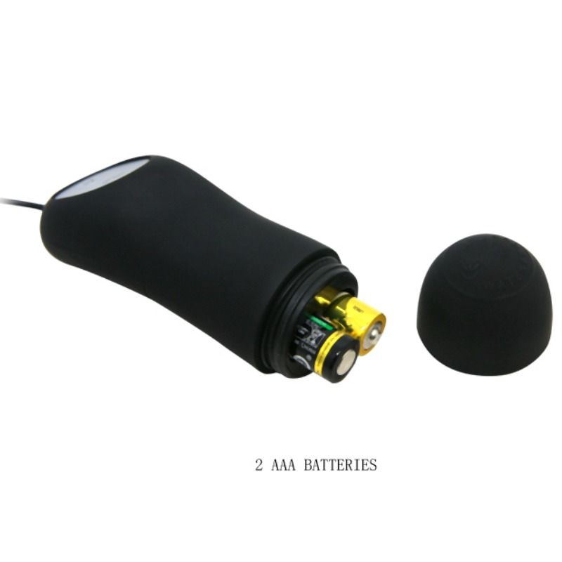 PRETTY LOVE - BLACK SILICONE ANAL PLUG WITH 12 VIBRATION MODES
