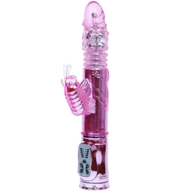BAILE - RECHARGEABLE VIBRATOR WITH ROTATING AND THROBBING BUTTERFLY STIMULATOR
