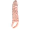 BAILE - PENIS EXTENSION SLEEVE WITH VIBRATION AND TESTICLE STRAP 13.5 CM