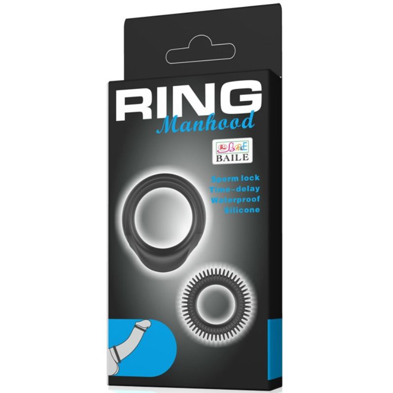BAILE - KIT 2 SILICONE RINGS VIRILITY RING