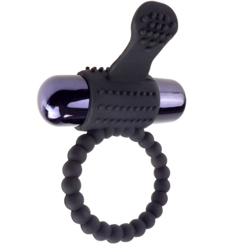 FANTASY C-RINGZ - FANTASY C-RING VIBRATING BLACK SILICONE RING