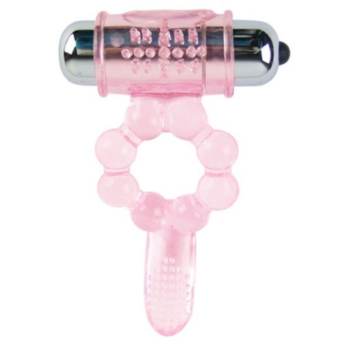 BAILE - 10-FUNCTION TONGUE SILICONE RING WITH VIBRATION PINK
